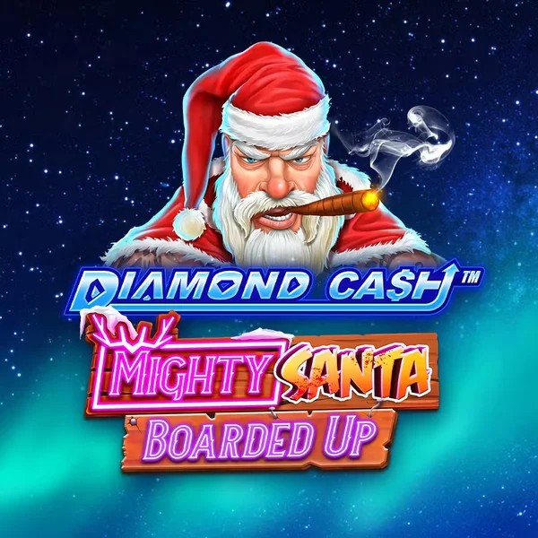 Diamond Cash Mighty Santa Boarded Up slot icon by Greentube, available at Monro Casino